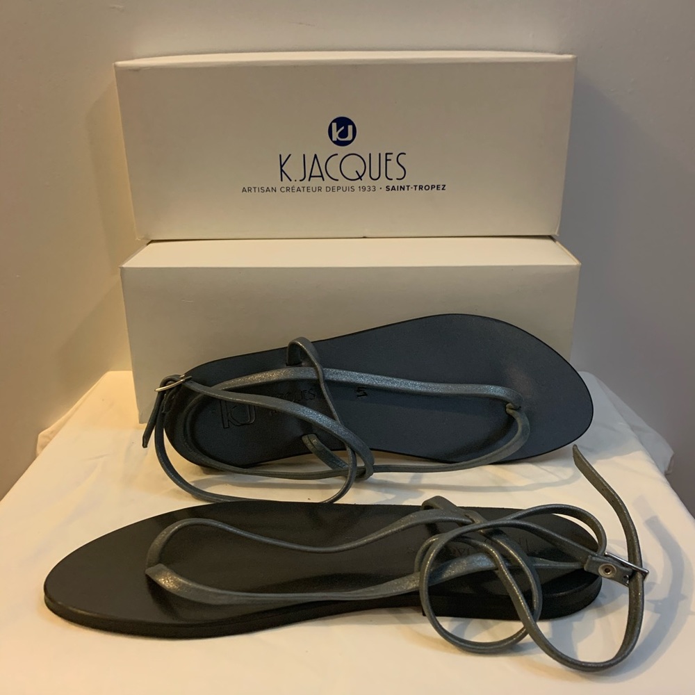 K Jacques - delta slipper in grey